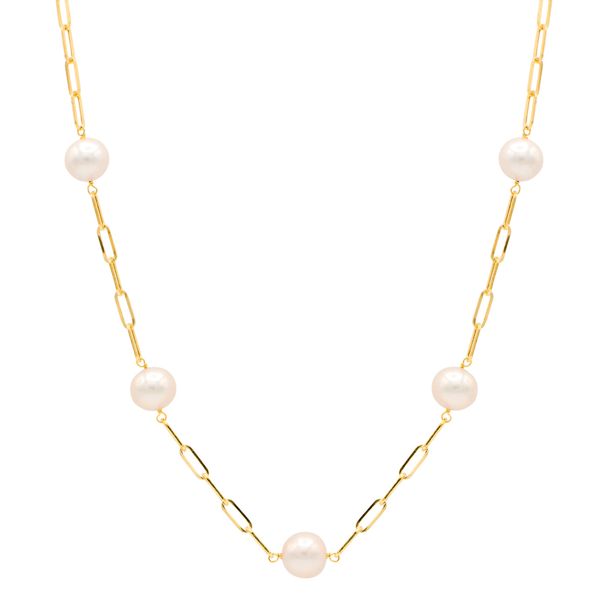 14K Yellow Gold Freshwater Pearl Necklace