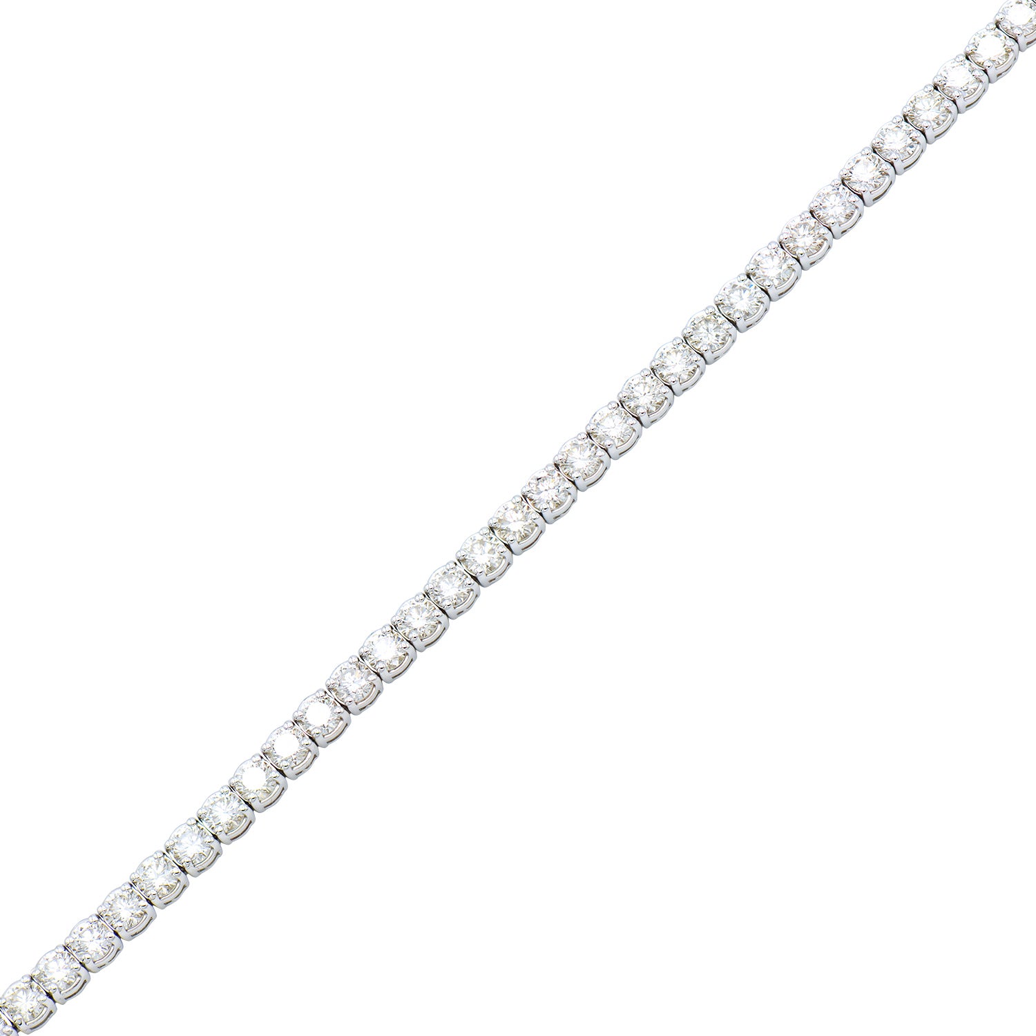 18K White Gold Diamond Tennis Bracelet, 9ct