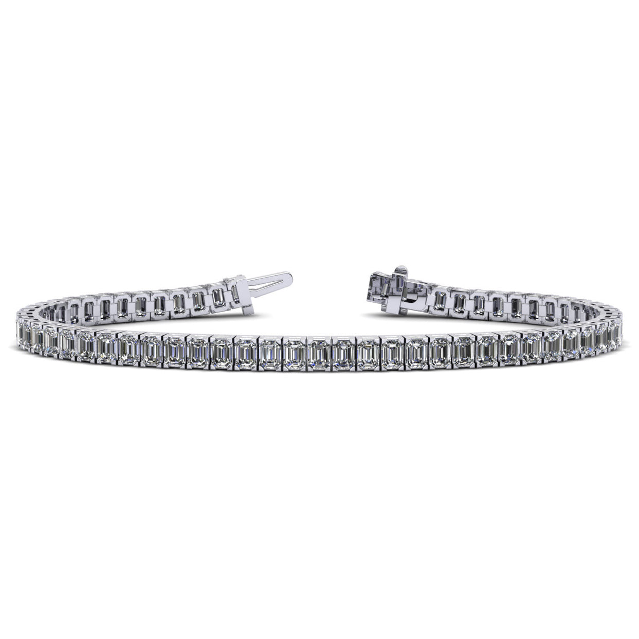 18K White Gold Diamond Tennis Bracelet, 12ct