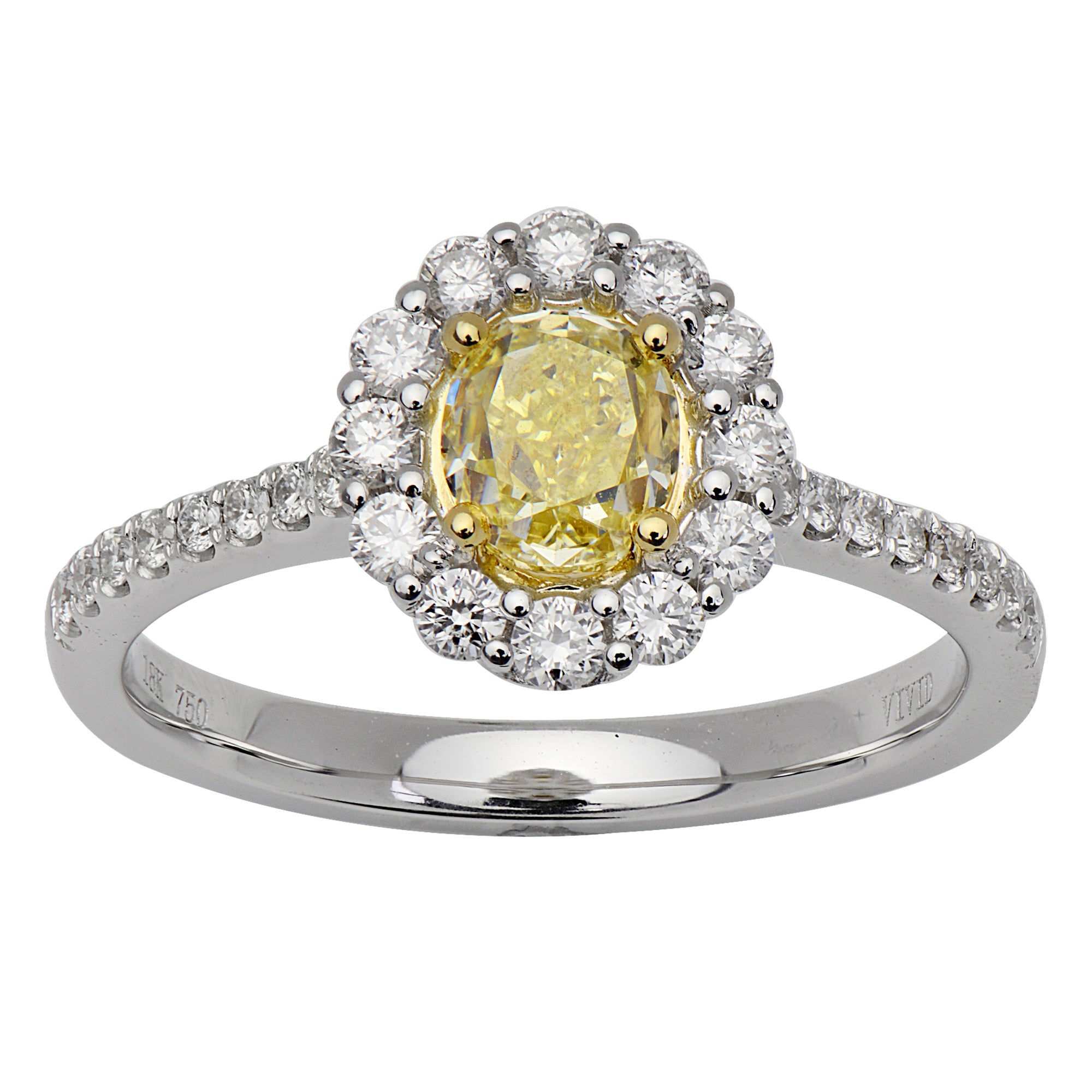 18KWY Yellow Diamond Ring