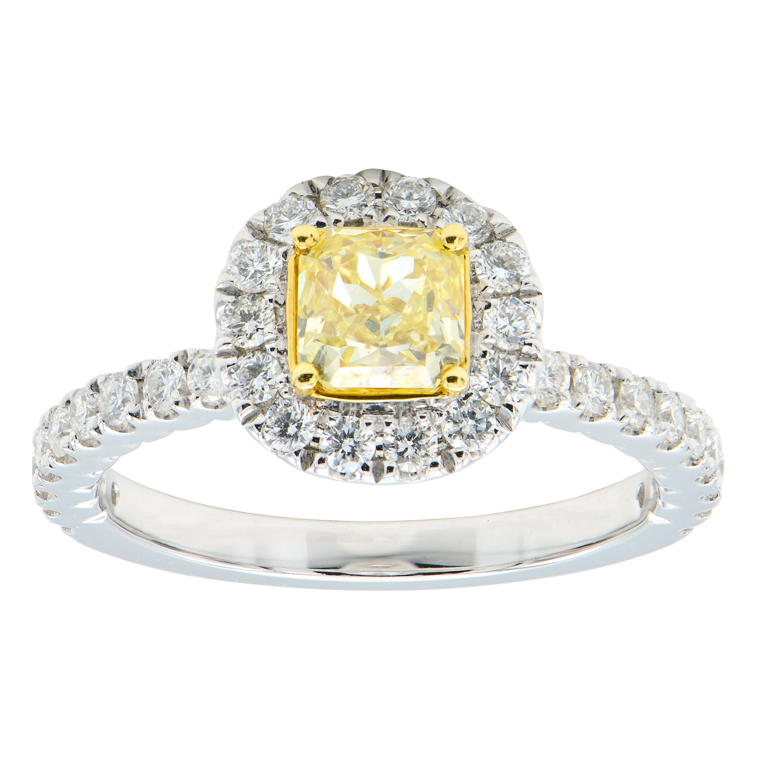 18KWY Yellow Diamond Ring